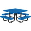 Global Industrial™ 46"" Square Kids Picnic Table Expanded Metal Blue