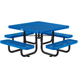 Global Industrial™ 46"" Square Kids Picnic Table Expanded Metal Blue