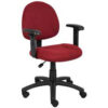 Boss Deluxe Posture Chair with Adjustable Arms Burgundy