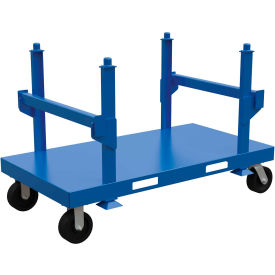Heavy Duty Steel Stackable Material Cart 71"" x 39"" x 45"" Blue 5000lb Capacity