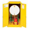 Justrite® Drum Cabinet 55 Gal. Capacity Horizontal Manual Close Flammable W/ Drum Rollers