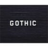 Ghent Gothic Letter Set - 0.75"" Plastic White