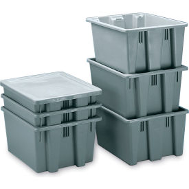 Rubbermaid Palletote Box FG173100GRAY 2.0 Cu. Ft.