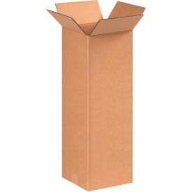 Global Industrial™ Tall Cardboard Corrugated Boxes 8""L x 8""W x 20""H Kraft