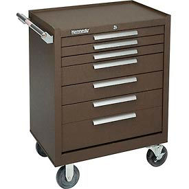 Kennedy® 277XB K1800 Series 27""W X 18""D X 35""H 7 Drawer Brown Roller Cabinet
