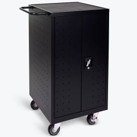 Luxor Laptop/Chromebook Computer Charging Cart For 18 Devices 25""W x 21-1/4""D x 39-3/4""H Black