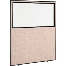 Interion® Office Partition Panel With Partial Window 60-1/4""W x 96""H Tan