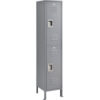 Global Industrial™ Infinity® 2-Tier 2 Door Locker 15""W x 18""D x 78""H Gray Unassembled