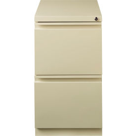 Hirsh Industries® 20"" Deep File/File Mobile Pedestal - Putty