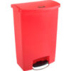 Rubbermaid® Slim Jim® 1883570 Plastic Step On Container Front Step 24 Gallon - Red