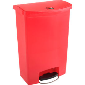 Rubbermaid® Slim Jim® 1883570 Plastic Step On Container Front Step 24 Gallon - Red