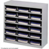 18 Compartment Steel Project Organizer - Gray