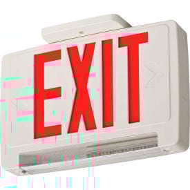 Lithonia ECBR LED M6 LED Integrated Exit-Unit Combo White W/Red Letters