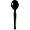 Boardwalk® Heavyweight Polystyrene Cutlery Soup Spoon Black 1000/case
