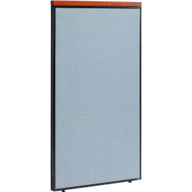 Interion® Deluxe Office Partition Panel 36-1/4""W x 61-1/2""H Blue