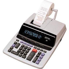 Sharp® 12-Digit Calculator VX2652H 2 Color Printing 9-1/2"" X 12-1/2"" X 2-2/3"" Grey