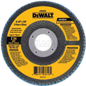 DeWalt Flap Disc Type 27 4-1/2"" x 5/8-11"" 80 Grit Zirconia
