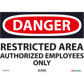 Global Industrial™ Danger Restricted Area 10x14 Pressure Sensitive Vinyl