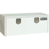 Buyers Steel Underbody Truck Box w/ Stainless Steel T-Handle - White 18x24x48 - 1708410