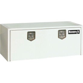 Buyers Steel Underbody Truck Box w/ Stainless Steel T-Handle - White 18x24x48 - 1708410