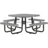 Global Industrial 46"" Octagonal Picnic Table Expanded Metal Gray
