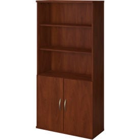 Bush Furniture Bookshelf with 5 Shelves - 36""W - Hansen Cherry - Series C Elite