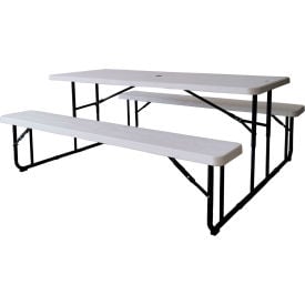 Global Industrial™ 6' Folding Plastic Picnic Table White