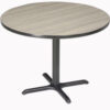 Interion® 42"" Round Counter Height Restaurant Table Charcoal
