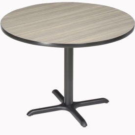 Interion® 42"" Round Counter Height Restaurant Table Charcoal