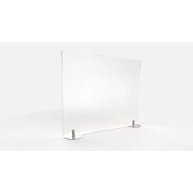 Ghent Desktop Protection Screen - Freestanding 36""W x 24""H Frosted Thermoplastic