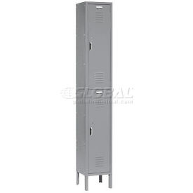 Global Industrial™ Paramount® 2-Tier 2 Door Locker 12""W x 18""D x 78""H Gray Unassembled