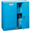 Justrite 30 Gal. Acid Vertical Storage Cabinet Self-Close 2 Door 43""W x 18""D x 44""H Blue