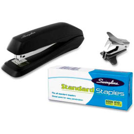 Swingline® Antimicrobial Standard Stapler with 5000 Staples and Staple Remover Black