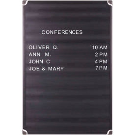MasterVision Letter Board 24"" X 36"" Aluminum Frame Black