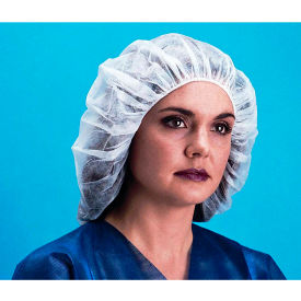 Lightweight Polypropylene Bouffant Cap 100 Latex Free Green 21"" 100/Bag