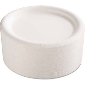 AJM Packaging Corp.® AJMCP9AJCWWH14 Premium Coated Paper Plates 9"" Dia.. White 500/Carton