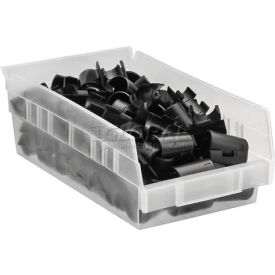 Plastic Nesting Storage Shelf Bin QSB102CL 6-5/8""W x 11-5/8""L x 4""H Clear