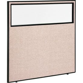 Interion® Office Partition Panel With Partial Window 60-1/4""W x 60""H Tan