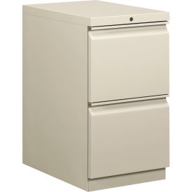 HON® Efficiencies Mobile File/File Pedestal 15""W x 22.88""D x 28""H Light Gray