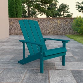 Flash Furniture Charlestown All-Weather Adirondack Chair - Sea Foam Faux Wood