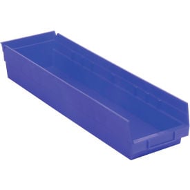 Global Industrial™ Plastic Nesting Storage Shelf Bin 6-5/8""W x 23-5/8""L x 4""H Blue