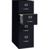 Hirsh Industries® 26-1/2"" Deep Vertical File Cabinet 4-Drawer Legal Size - Black