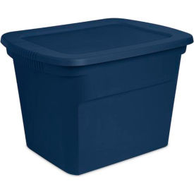 Sterilite 17317408 Industrial Tote 18 Gallon 23-1/2"" L x 18-3/8""W x 16-1/8""H Marine Blue
