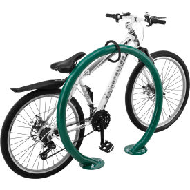 Global Industrial™ Circle Bike Rack 2 Bike Capacity Flange Mount Green