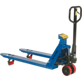 Global Industrial™ Manual Pallet Jack Scale Truck 5500 lb. Capacity 27""W x 48""L Forks