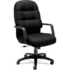 HON® Pillow-Soft Executive Chair - High Back - Fabric - Black - 2090 Series