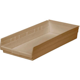 Global Industrial™ Plastic Nesting Storage Shelf Bin 11-1/8""W x 23-5/8""L x 4""H Beige