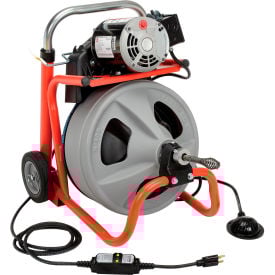 RIDGID® K-400 Drum Machine W/Bulb Auger & Gloves 115V 6.7AMPS 1/3HP 75L x 3/8""W Cable