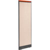 Interion® Deluxe Office Partition Panel with Pass Thru Cable 24-1/4""W x 77-1/2""H Tan