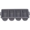Rubbermaid® Commercial Cutlery Bin Four Compartments Gray